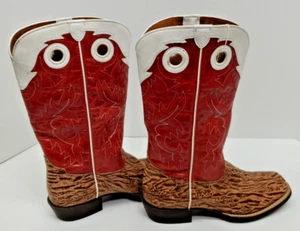 Ariat Bushrider red brown and white cowboy boots - Women's size 7 (see details ) - Picture 1 of 9