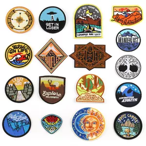 17PCS The Tree of Life Embroidered Patches Iron on Round Patch for Clothes Caps - Picture 1 of 6