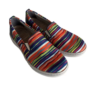 Dansko Belle Multiple Stripe Canvas Slip-On Sneakers Loafers Women's 37 (6.5-7) - Picture 1 of 8