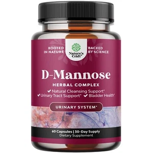 D-Mannose with Cranberry Capsules - For Kidney and Urinary Tract Health - Picture 1 of 8