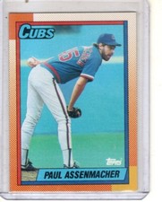 1990 Topps - #644 Paul Assenmacher Chicago Cubs baseball card 