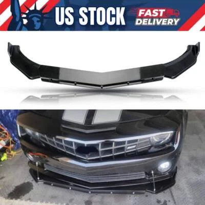 Front Bumper Lip Spoiler Canard Spiltter For Chevrolet	Camaro Coupe 2014-2016 - Image 1 of 4