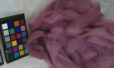 Romney wool roving variegated pinks and reds spinning felting fiber arts weaving - Image 1 of 3