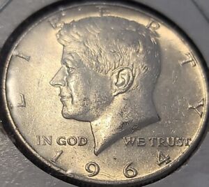 1964 silver 1 Kennedy Half $  1 Washington quarter 25cent Lot 2xCoin USMint  L12