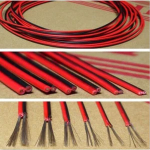 UL2468 cavo a nastro piatto a nastro rosso e nero 2 core 16~28 AWG - Foto 1 di 2