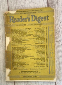 Readers Digest Vintage February 1941 Magazine - Picture 1 of 5