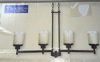 Progress Lighting Alexa 4-Light Antique Bronze Transitional Chandelier P4804-20 - Image 1 of 4