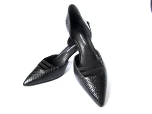 Scarpe NINE WEST 'Suit Up' 6M nere in pelle a punta TACCHI BASSI POMPE -Q Nuove - Foto 1 di 12