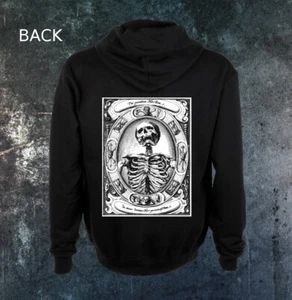Sudadera con Capucha Memento Mori Cremallera - Alexander Mair Remember Death Skull Esqueleto Oculto - Imagen 1 de 7