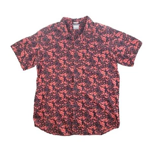 Columbia Hemd rot schwarz geblümt Herren XL Kurzarm Knopfleiste Regular Fit - Bild 1 von 12