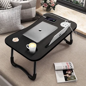 Portable Foldable Laptop Tray Table Multifunctional Laptop Bed Desk with USB Cha - Picture 1 of 19