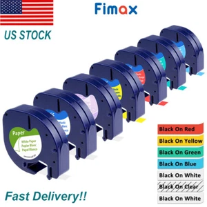 Kunststoff Papier Nachfüll Etikett für DYMO 91330 91331 16952 LetraTag LT-100T Band 12 mm - Bild 1 von 18