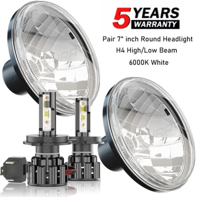 Faro LED PUNTO 7" pulgadas redondo haz alto bajo apto para Chevy G10 G20 C10 C20 Foto 1 de 4