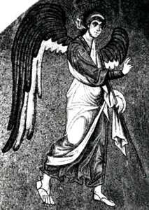 C1930-40s Archangel Gabriel 11th C. Mosaic RPPC Daphni Monastery Greece Postcard - Picture 1 of 3