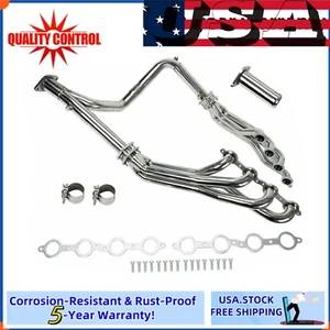 For 07-14 Chevy GMC 4.8L 5.3L 6.0L Stainless Steel Long Tube Headers w/ Y Pipe - Picture 1 of 8