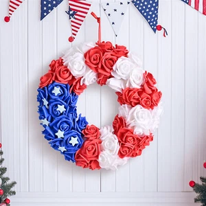 3D For USA Independence Day Wreath Patriotic Wreath Independence Day Decoration - Picture 1 of 9