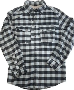 AFTCO Herren blau kariert Flanell langärmelig belüftet Angeln Shirt AFTECH Größe Med - Bild 1 von 5