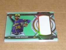 2021 Topps Triple Threads DEVIN WILLIAMS GAME USED JERSEY BREWERS /27 R7684