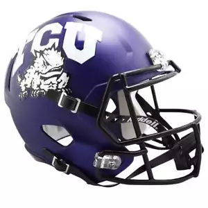 TCU Horned Frogs Purple Riddell Speed Full Size Replica Football Helmet - Picture 1 of 4