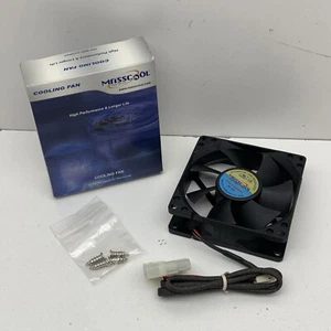 (2-Pack) Masscool FD08025S1M Sleeve Bearing Brushless DC Cooling Fan 12VDC 80mm - Picture 1 of 16