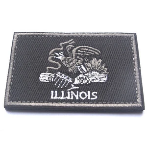 USA Illinois FLAG IL STATE FLAG U.S. ARMY EMBROIDERED TACTICAL PATCH -01 - Picture 1 of 4