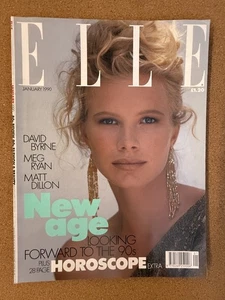 ELLE UK Magazine Laurence Vanhaeverbeke January 1990 Vintage British Fashion - Picture 1 of 2