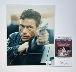Jean-Claude Van Damme signiertes 8x10 Foto JSA authentifiziert maximales Risiko - Bild 1 von 3