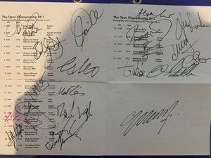 The Open 2011 Qualifying Multi Signed Tee Sheet - Montgomerie, McGinley Etc - Picture 1 of 2