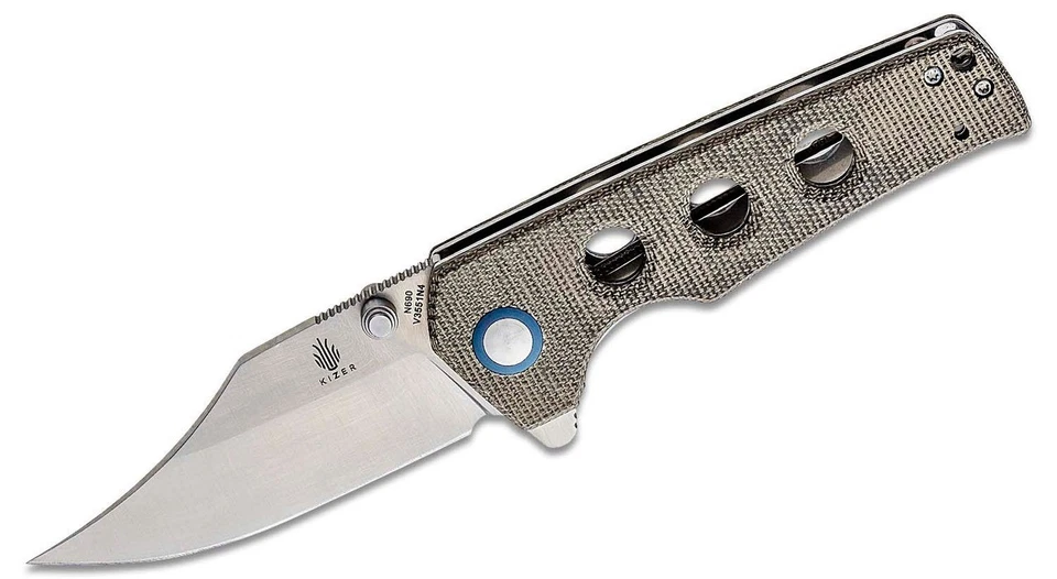 Kizer Junges Folding Knife, Green Micarta Handles V3551N4 - Image 1 of 1