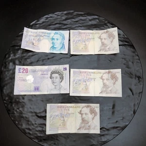 Bank of England £55 Pound Lot Great Britain Currency Banknote £20+£10+£5 GBP - Picture 1 of 4