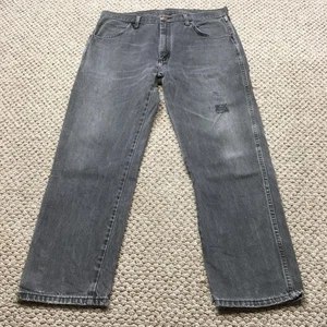 Vintage Faded Black Jeans Rustler Mens 36x30 Straight Leg Denim Relaxed Fit - Picture 1 of 10