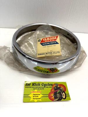 NOS YAMAHA DS6 DS7 R3 R5 RD250 RD350 Head Light Rim 235-84315-60 246-84315-60 - Image 1 of 4