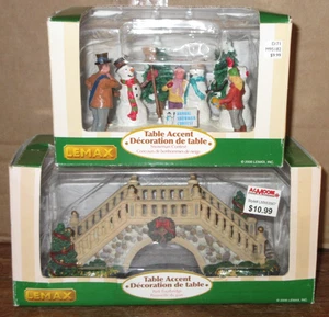 Lemax Christmas Village Table Accent Park Footbridge & Snowman Contest MIB - Bild 1 von 3