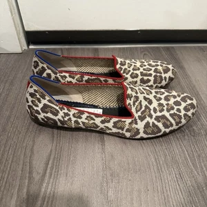 Rothy's Animal Print Leopard Slip-on Loafers Brown 8 *no Insoles* - Picture 1 of 12