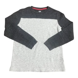 Old Navy Boys Long Sleeve Thermal Waffle Knit Colorblock Shirt Size Large 10/12 - Picture 1 of 6