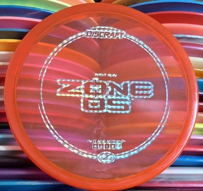 First Run Discraft Z Zone OS 175 Red Slight Puddle Top Light Use Faded Ink - Image 1 of 2