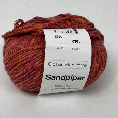 Hilos Elite Clásicos Gaitero 100% Algodón Worsted DK Multicolor Rojo Rosa Naranja Foto 1 de 4