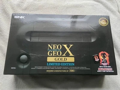 GEO X GOLD SNK NEO Limited Edition Console Complete Box Japan BLACK Controller - Image 1 of 4