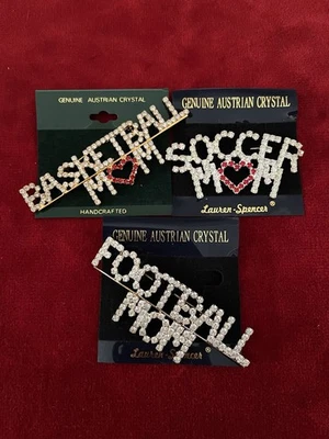 Broche de cristal para mamá de fútbol y fútbol Foto 1 de 2