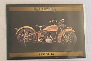 1992 Collect-A-Card, Harley Davidson Serie 2 1932 VL 74. - Bild 1 von 2