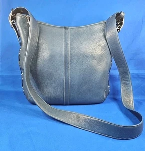 Coach 9350 Legacy Denim blau genarbtes Leder Hobo abnehmbarer verstellbarer Riemen - Bild 1 von 17