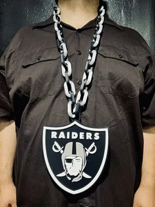 NFL Las Vegas Raiders  BIG Chain Logo Necklace 3D Printed - Picture 1 of 3