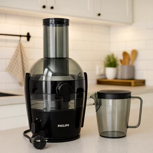 PHILIPS HR1856/70 Viva Collection Entsafter 800 Watt, Schwarz - Bild 1 von 1