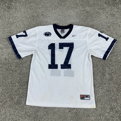 Penn State Nittany Lions Football Jersey Boys Medium White Navy NCAA Nike #17 - Image 1 of 4