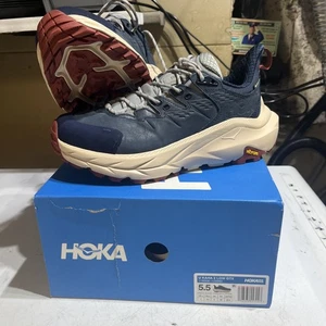HOKA One One Kaha 2 Low GTX Men’s 5.5 / Women’s 7 Blue Wanderschuhe Vibram Neu mit Karton - Bild 1 von 10