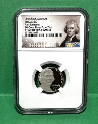 2022S 5 Cents First Releases Pf69 Ultra Cameo 10-Coin Silver proof set - Image 1 of 2