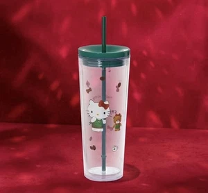 Bicchiere Venti Starbucks/Sanrio Hello Kitty 2025 Collab Cold Cup 24 oz NUOVO - Foto 1 di 3