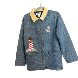 Chaqueta Faro Cuello Pana Denim Acolchada Haik’s De Colección Pequeña - Imagen 1 de 8