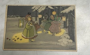 CARTOLINA NATALIZIA FIRMATA PAULI EBNER FP VIAGGIATA - Foto 1 di 2