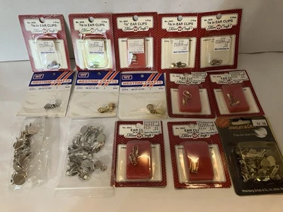珠宝发现 耳夹 夹式耳环 大量 批量 银色和金色 76+ — 第 1/4 张图片
